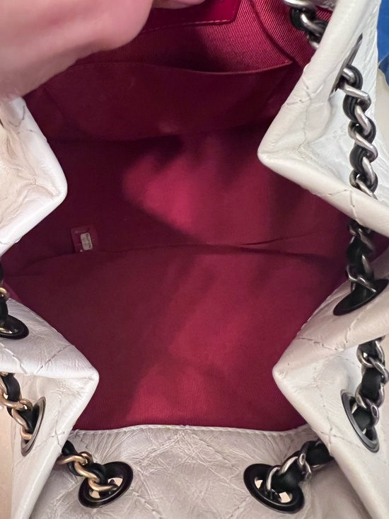 Chanel White Gabrielle Backpack Authentic Small Size RARE in this condition main image 5